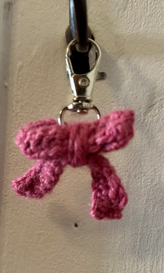 Porte clé noeud (Rose foncé)